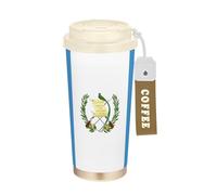 Zathe Coffee Travel Mug with Lid, Stainless Steel Togo Coffee Mug, Insulated Travel Mug for Hot and Cold Drinks, 500ml, Leak Proof, Guatemala Flag