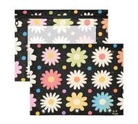 Zathe Cosmetic Bag Sturdy Storage Bag for A4 Paper Letter 2 Pack Students Back To School, Color 24, 1 size x2, Cartoon