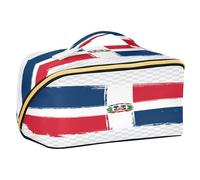 Zathe Dominican Republic Flag Makeup Bag with Dividers Essential Capacity Travel Cosmetic Bag Travel Accessories