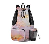 Zathe Drawstring Bags Sports Bag With Pockets Drawstring Book Bag Dry Wet Separation, Color 22, 18.5 x 8.2 x 12.6 Inches, Casual Backpacks