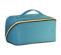 Zathe Green Gradient Designed Cosmetic Bag With Compartments Essential Cosmetic Bag For Women Vertical Freestanding