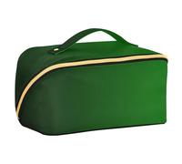 Zathe Green Gradient Designed Cosmetic Bags with Spacers Essential Cosmetic Bags for Women Vertical Freestanding
