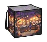 Zathe Halloween Fantasy Post Stage Folding Storage Cubes Kindergarten Baskets Folding Storage Box 30x30x30cm