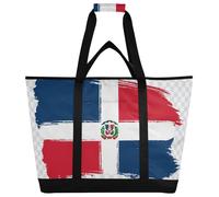 Zathe Insulated Cooler Bag with Soft Sides Keep Food Hot or Cold Reusable Insulated Cooler Bag with Handles Personalized Travel Picnic National Flag Delivery