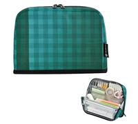 Zathe Large Capacity Pencil Case, Expandable Pencil Case for Nurses Writing Supplies High School, Gradient Checkered Cell Phone