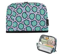 Zathe Large Capacity Pencil Case Large Hole Student Stationery Organizer 80s Retro School Supplies Memphis Cat Leopard Print