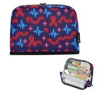 Zathe Neon_medical Pencil Case Large Capacity Stationery Organizer for Teenagers School