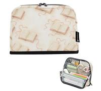 Zathe Pencil Case Large Capacity Cosmetic Bag Soft Coin For Student Grade School Supplies Watercolor Education