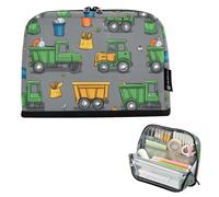 Zathe Pencil Case Large Capacity Makeup Bags Zippered Stationery Storage For Women Preppy School Vgarbage Trucks Street Cleaning Trucks Trash Cans