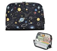 Zathe Pencil Case Large Capacity Makeup Multifunctional Stationery Storage For Women Cosmetics Starry Night Star Sun Moon