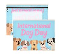 Zathe Pencil Case Portable Paper Storage Bag A4, 2 Pieces Teacher Class, Color 11, 1 size x2, Cartoon