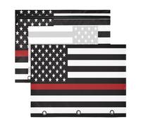 Zathe Pencil Case Solid Pocket Briefcase For 3 Rings Binder 2 Packs Teacher Back To School Thin Red Line USA American Honoring Firefighter
