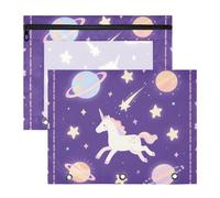 Zathe Pencil Case Transparent Paper Pen Container A4 Letter 2 Teacher Packaging Class Materials Starry Planet Wonders