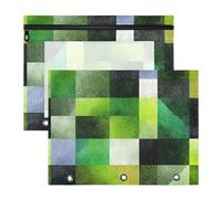 Zathe Pencil Case Transparent Plastic File Briefcase for 3 Rings Binder 2 Pieces Teacher Storage, Teacher Supplies, Color 25, 1 Size x2, Cartoon