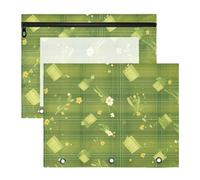 Zathe Pencil Cases Clear Plastic File Folder for 3 Rings Binder 2 Pack Teacher Storing School Students Teacher Supplies, Color 27, 1 size x2, Cartoon