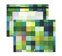 Zathe Pencil Cases Clear Plastic File Folder for 3 Rings Binder 2 Pack Teacher Storing School Students Teacher Supplies, Color 26, 1 size x2, Cartoon