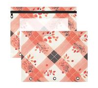 Zathe Pencil Cases Clear Plastic File Folder for 3 Rings Binder 2 Pack Teacher Storing School Students Teacher Supplies, Color 30, 1 size x2, Cartoon