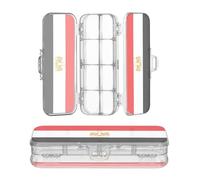 Zathe Pencil Storage Box Transparent Double Paper Shelves pa With Snap Lid Egypt Flag Egyptian Red And Black
