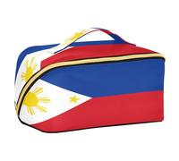 Zathe Philippine Flag Filipino Toiletries Bag With Compartments And Handle