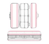 Zathe Plastic Pencil Box Double-Deck Boxes Pens Case For Stationery Supplies With Snap Lid Lgbtq + Transgender
