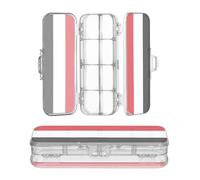 Zathe Plastic Pencil Case Transparent Double Layer Large Pencil Case for Supplies pa with Snap Lid Flag of the Republic of Yemen Black Red