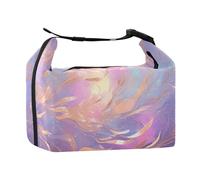 Zathe Shells Starfish Gradient Glitter Decoration Sequins Blue Purple Yellow Pink Lunch Bag for Boys Thermal Man Cooler Tote for Outdoor Camping