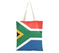 Zathe South Africa Flag Canvas Bag, Grocery Shopping Bags, Cute Gifts Blank Spaces, {Name}, 1 Size