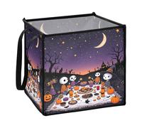 Zathe Spooky Halloween Stargazing Party Storage Box for Kitchen Big Storage Box 13x13x13 In