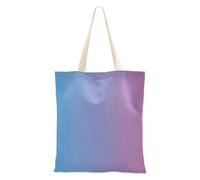 Zathe Tote Bag Canvas Blue Gradient Design Tote Bag with Pockets Beach Bag Gifts Solid Color Tote Bags to Decorate, {Name}, 1 Size