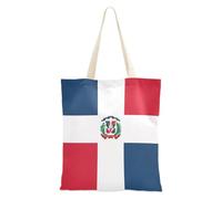 Zathe Tote Bag Canvas Flag Dominican Republic Canvas Tote Bag with Pockets Personalised Gifts for Women Plain Tote Bags