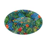 Zathe Tropical Floral and Bird Pattern Pet Cat Beds Anti-Slip fluffier Cat Pillow Bed for Extra Small Size Pets Supplies