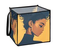 Zathe Women's Yellow Decorative Tool Baskets, Extra Large Organizers and Storage Basket, 33 x 30 x 30 cm