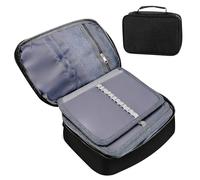 Zatix bu Black 72 Slot Pencil Case, Large Capacity Pencil Wrap Case Multifunction Zipped Art Cases for Sketching Equipment, Detachable Coloured Pencils Drawing Cases for School Office Art Craft