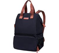 ZATOGOO Backpack Insulated Lunch Bag 20L Large Capacity Picnic Bag for Mem Women, Cooler Bag Lunch Box with Adjustable Back Strap for Work Picnic Camping Beach Hiking - Black