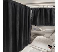 ZATOOTO Campervan Car Divider Privacy Curtains 3-piece Set, Suede Fabric Side Window Cover Sunshades,Camper Van Blackout Curtains for Travel, Camping, Nap, Sleeping 147 x 102 cm