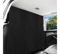 ZATOOTO Campervan Car Divider Privacy Curtains (56 * 33inch) Suede Fabric Blackout Front Rear Side Window Covers Sun Shades,Removable Magnetic Van Car Camping Curtains (Black)
