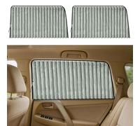 ZATOOTO Car Side Window Sun Shade - 2 Pcs Grey Magnetic Privacy Sunshades - Curtain Keeps Cooler Screen for Baby Sleeping