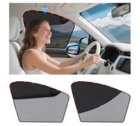 ZATOOTO Car Window Shades Upgraded Driver Side Window Shade with Blackout Layer Foldable Desgin Adjustable Half-Blackout & Mesh Design Just Snap by Magnet Universal for Most Cars