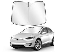 ZATOOTO Car Windshield Sun Shade for Tesla Model Y Model 3, Front Window Sunshades, Foldable Car Sunshade Windscreen for Tesla, Blocks UV Rays, Sun Visor Protector, 132x92 cm