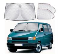 ZATOOTO Magnetic Car Sunshade Interior Windscreen Suitable for VW T4, Blackout, UV Protection, Foldable with Storage Bag (3 Pieces)