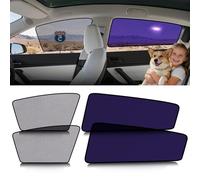 ZATOOTO Tesla Model 3 Car Window Shades 4Pack | Clear for Safe Driving | Bluish-Purple for Passenger Comfort | UV Protection | Static Cling Side Window Sun Shade Blocker with Storage Bag | 2018-2025 |