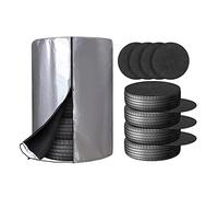 ZATOOTO Tires Cover with Felt Mats, Waterproof Dust-proof Seasonal Tyres Storge Cover Holds 4 Tires (18/19/20/21/22 inch), Silver Coated 210D Oxford, 31.5 x 46 IN (Ø80cm x H117cm)