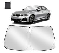 ZATOOTO Windshield Sun Shade Custom Fit for BMW 3 Series 2019-2025, Car Sun Shades Windscreen Foldable, Thickened Reflective Polyester Blocks UV Rays Keep Car Cooler