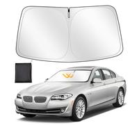 ZATOOTO Windshield Sun Shade Custom Fit for BMW 5 Series 2017-2023, Car Sun Shades Windscreen Foldable, Thickened Reflective Polyester Blocks UV Rays Keep Car Cooler