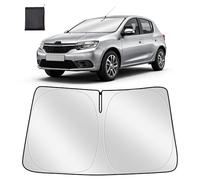 ZATOOTO Windshield Sun Shade Custom Fit for Dacia Sandero 2021-2025, Car Sun Shades Windscreen Foldable, Thickened Reflective Polyester Blocks UV Rays Keep Car Cooler