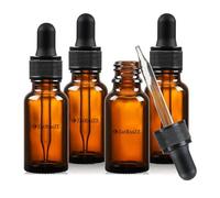 ZatRuiZE Amber Glass Dropper Bottle, 2pcs 50ml Small Empty Reusable Dropper Bottles with Pipette for Essential Oils, Massage, Perfumery, Aromatherapy, Laboratory, Fragrances, Pharmacist Bottle