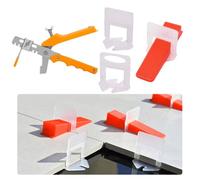 zatyorg 400PCS Tile Leveling System Kits 2mm 300 PCs Tile Level Wedge Spacer Plus 100 PCs Resuable Wedges with A Tile Leveling Pliers