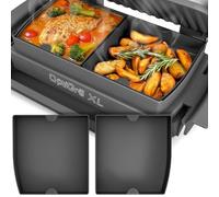 ZauberFry Baking Tray Divider Compatible with Tefal OptiGrill XL, Elite, Plus, 2 x Silicone Baking Tray Inserts, Accessories, Baking Mould