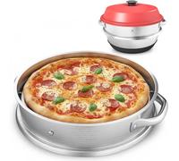 ZauberFry Pizza Attachment Compatible with Omnia Camping Oven - Full Surface Stainless Steel Baking Insert - Food Safe - No Hole in the Middle - For Pizza, Tarte Flambée & More, Accessories