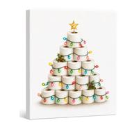 Zauly Christmas Tree Bathroom Wall Art Decor, Funny Canvas Wall Art